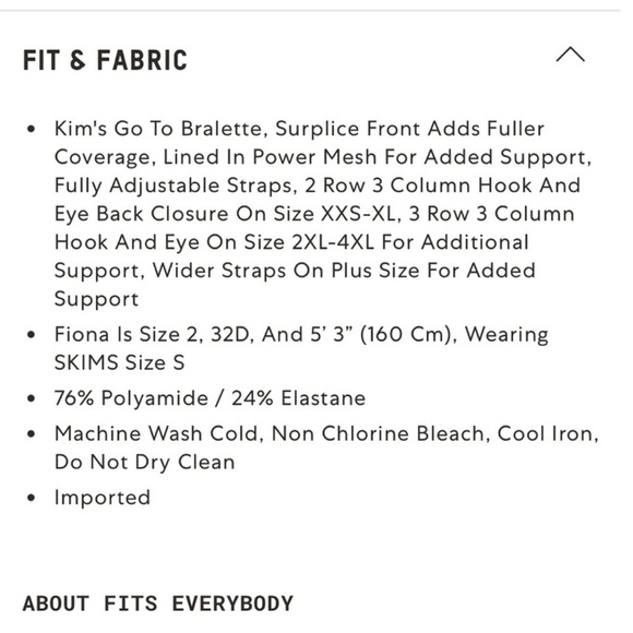 SKIMS FITS EVERYBODY CROSSOVER BRALETTE NWT ONYX BLACK sz S Small - Picture 2 of 6